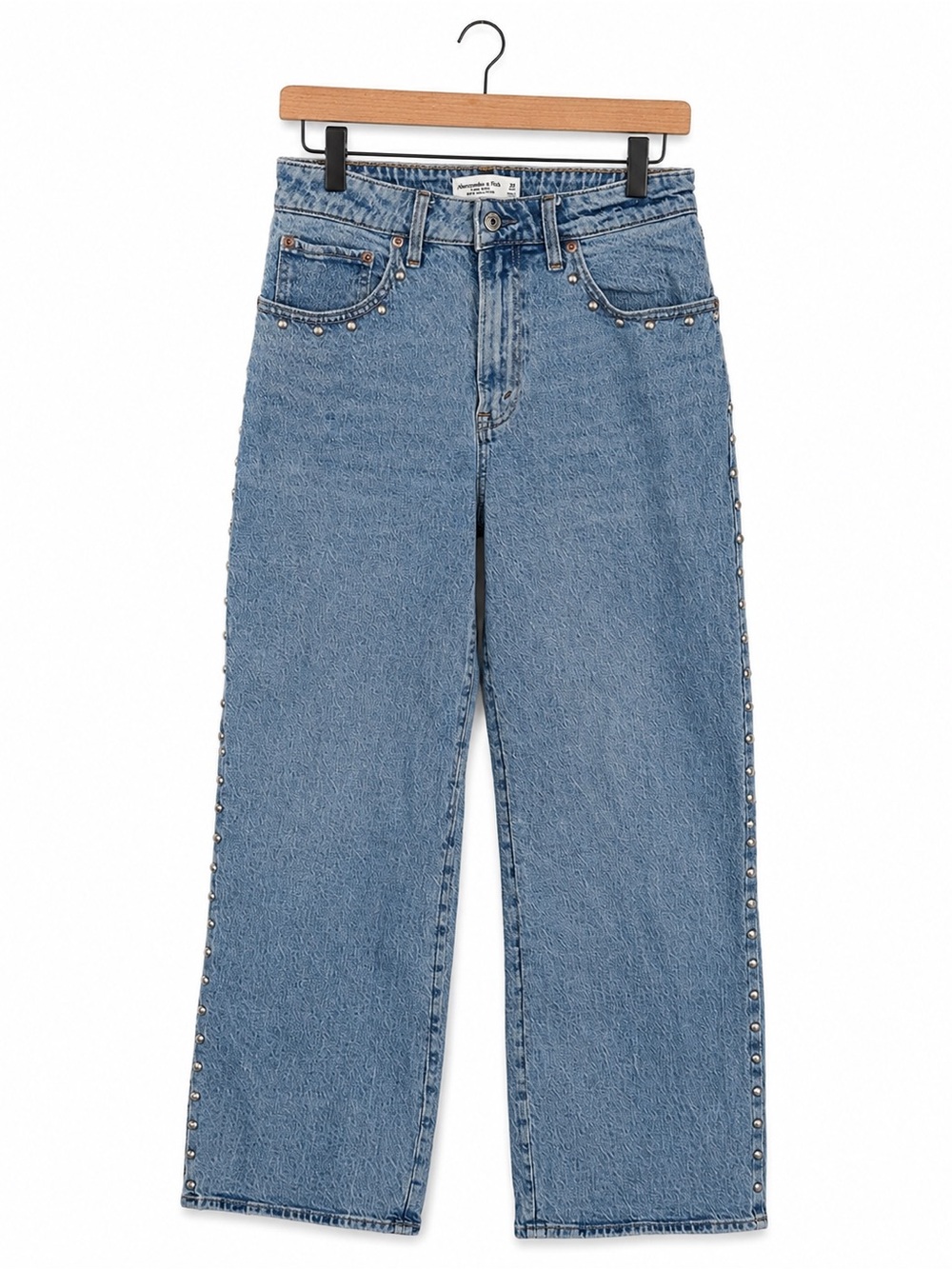 Abercrombie Curve Love 90s Relaxed Studded Jeans 29 Short